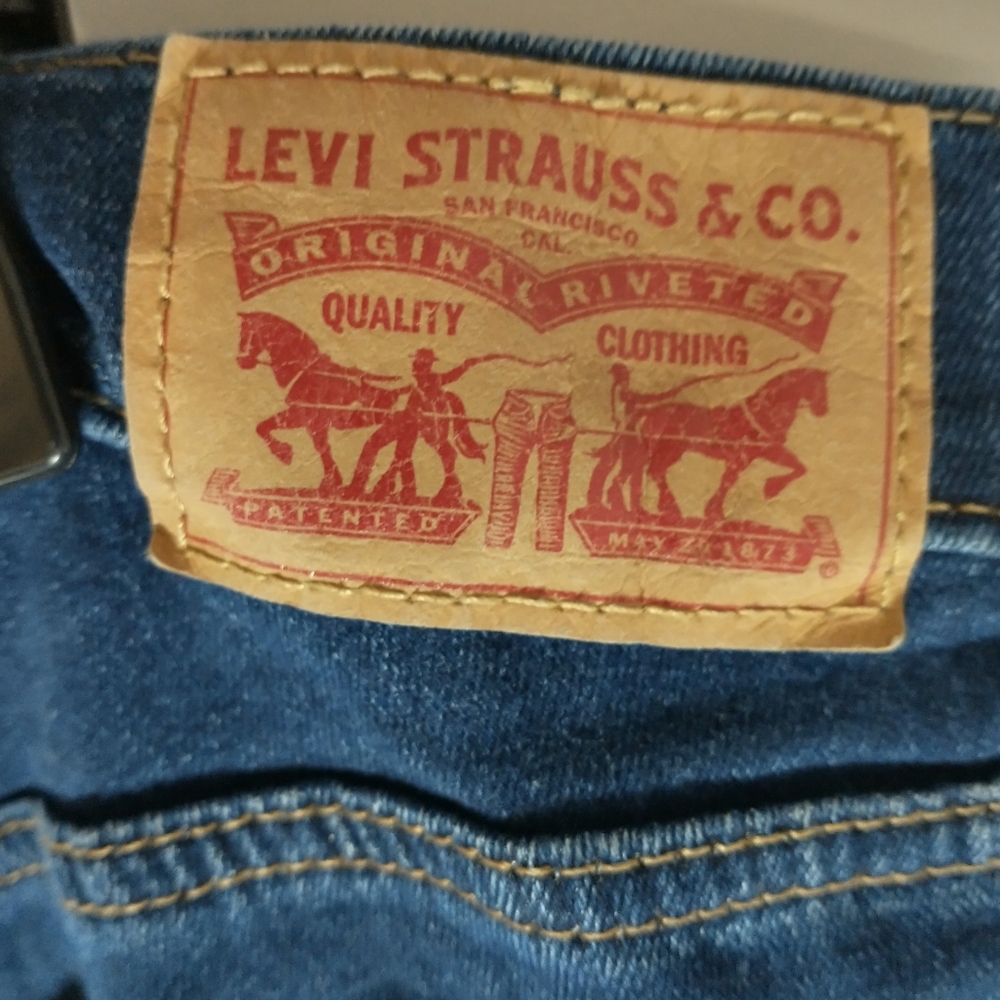 Original Riveted Levi Strauss Jeans W28 L30 Men's Women's Shaping Straight 314